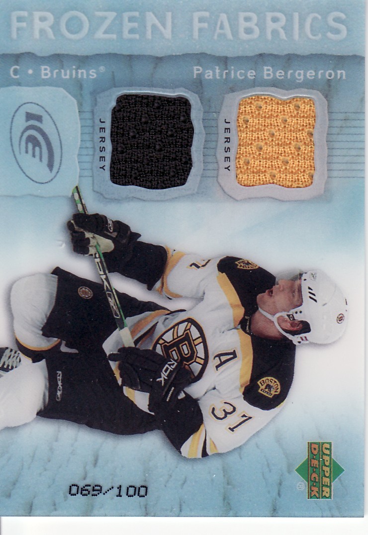 2007-08 Upper Deck Ice Frozen Fabrics Parallel #FFPB Patrice Bergeron