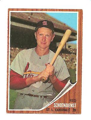 1962 Topps #575 Red Schoendienst SP