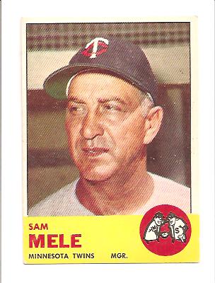 1963 Topps #531 Sam Mele MG