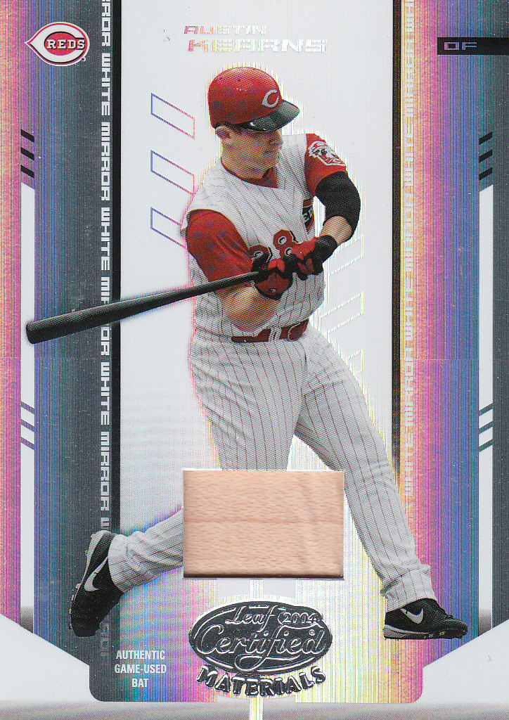 2004 Leaf Certified Materials Mirror Bat White #16 Austin Kearns/100