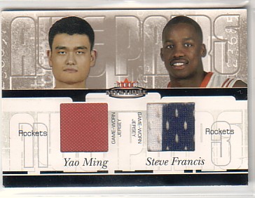 2003-04 Fleer Mystique Awe Pairs Dual Jerseys 250 #YMSF Yao Ming/Steve Francis