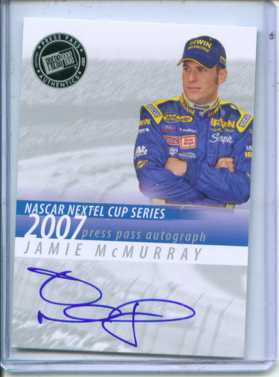 2007 Press Pass Autographs #30 Jamie McMurray NC P