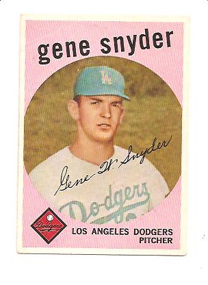 1959 Topps #522 Gene Snyder RC