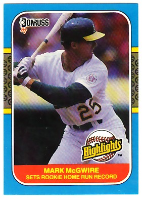 1987 Donruss Highlights #27 Mark McGwire