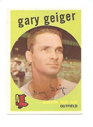 1959 Topps #521 Gary Geiger EXMT Actual scan