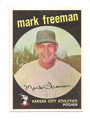 1959 Topps #532 Mark Freeman RC EX Actual scan