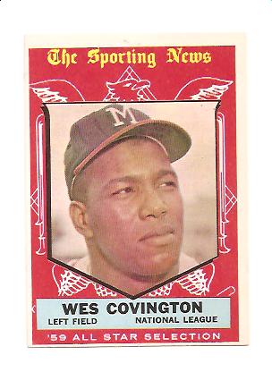 1959 Topps #565 Wes Covington AS
