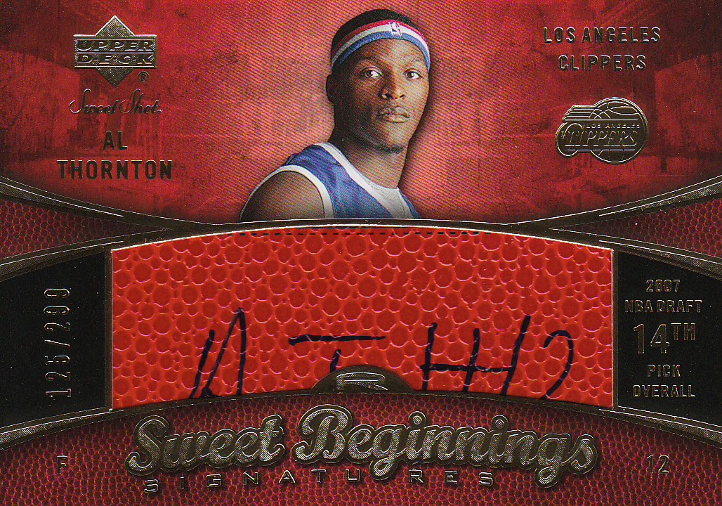 2007-08 Sweet Shot #95 Al Thornton AU RC