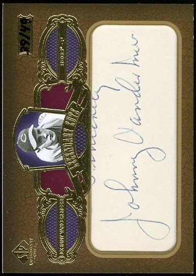 2007 SP Legendary Cuts Legendary Cut Signatures #JV Johnny Vander Meer/49