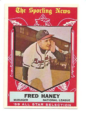 1959 Topps #551 Fred Haney AS EXMT Actual scan