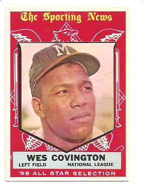 1959 Topps #565 Wes Covington AS EXMT Actual scan