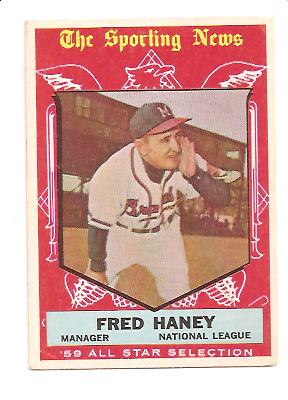 1959 Topps #551 Fred Haney AS VG+ Actual scan