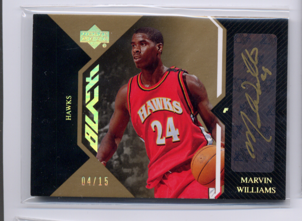 2006-07 UD Black Autographs Veterans 15 #MW Marvin Williams
