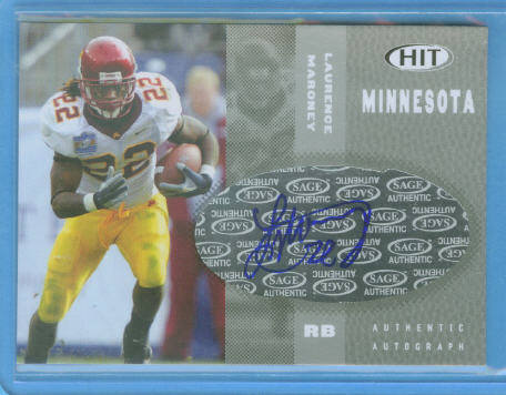 2006 SAGE HIT Autographs Blue #22 Laurence Maroney