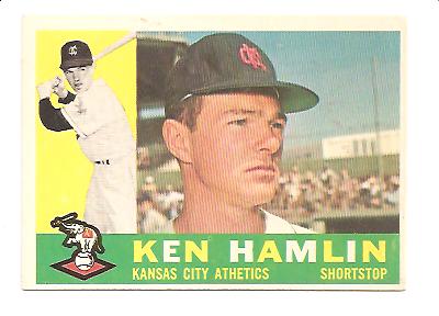 1960 Topps #542 Ken Hamlin EXMT Actual scan