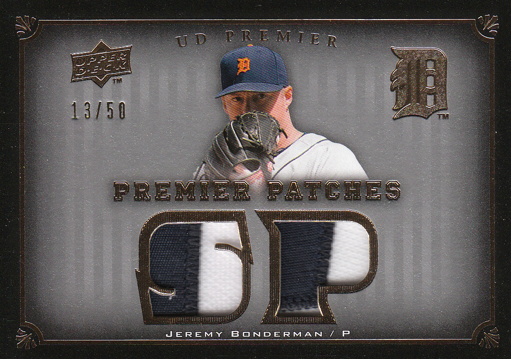 2008 Upper Deck Premier Patches Gold #JB Jeremy Bonderman front image