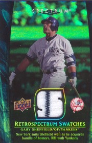 2008 Upper Deck Spectrum Retrospectrum Swatches #GS1 Gary Sheffield