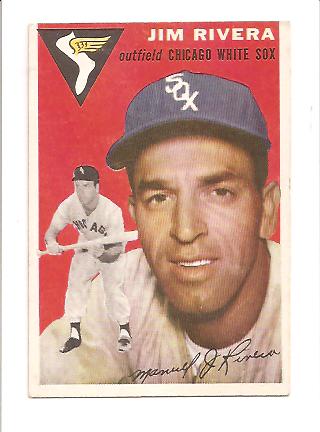 1954 Topps #34 Jim Rivera EXMT Actual scan