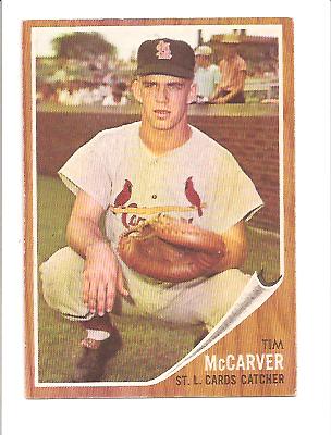 1962 Topps #167 Tim McCarver RC EXMT Actual scan