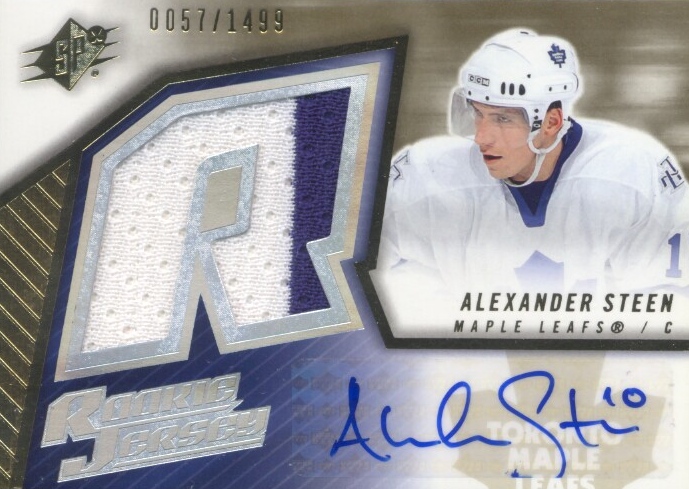 2005-06 SPx #169 Alexander Steen JSY AU RC