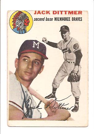1954 Topps #53 Jack Dittmer