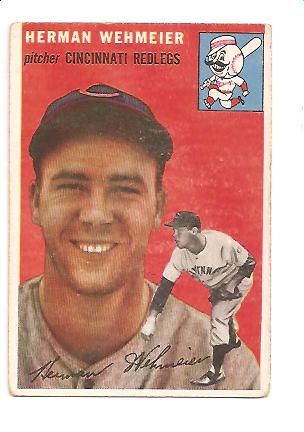 1954 Topps #162 Herman Wehmeier