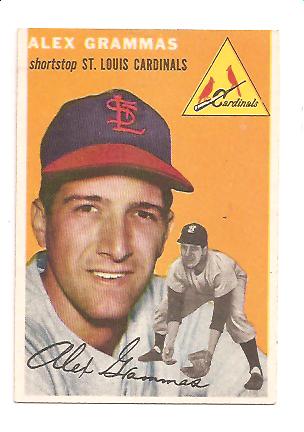 1954 Topps #151 Alex Grammas RC EXMT Actual scan
