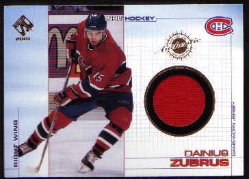 2000-01 Pacific Private Stock Game Gear Jersey #61, Dainius Zubrus