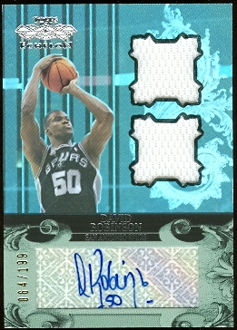 2007-08 Topps Echelon Autographs Dual Relics  #RDRO David Robinson