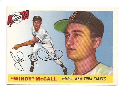 1955 Topps #42 John (Windy) McCall RC