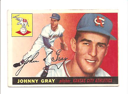 1955 Topps #101 Johnny Gray RC