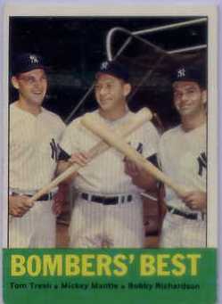 1963 Topps #173 Bomber's Best/Tom Tresh/Mickey Mantle/Bobby Richardson
