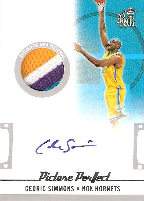 2006-07 Topps Big Game Picture Perfect Patches Autographs #CS Cedric Simmons