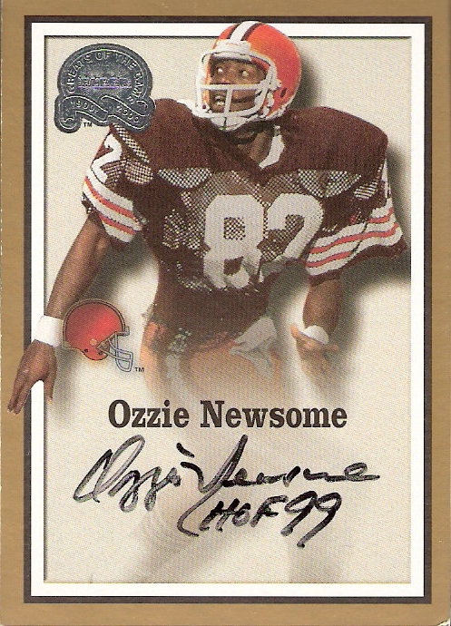 2000 Greats of the Game Gold Border Autographs #60 Ozzie Newsome