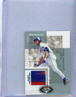 2002 Fleer Box Score Classic Miniatures Game Used #6 Alex Rodriguez Jsy