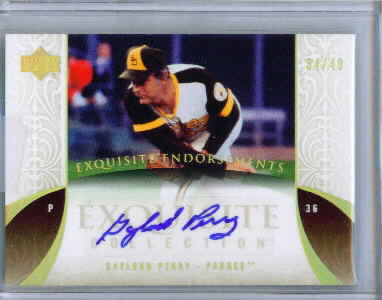 2006 Exquisite Collection Endorsements #GP Gaylord Perry