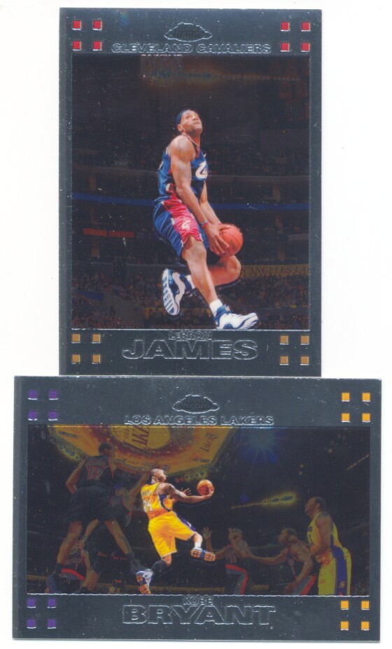 This is the base card (1-110) set for 2007-08 Topps Chrome Basketball