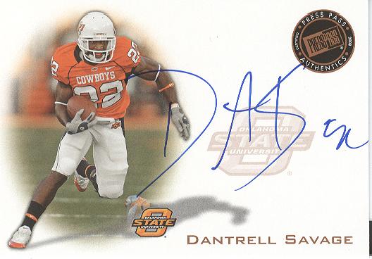2008 Press Pass Autographs Bronze #PPSDS Dantrell Savage