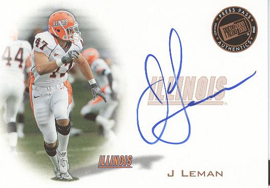 2008 Press Pass Autographs Bronze #PPSJL J Leman