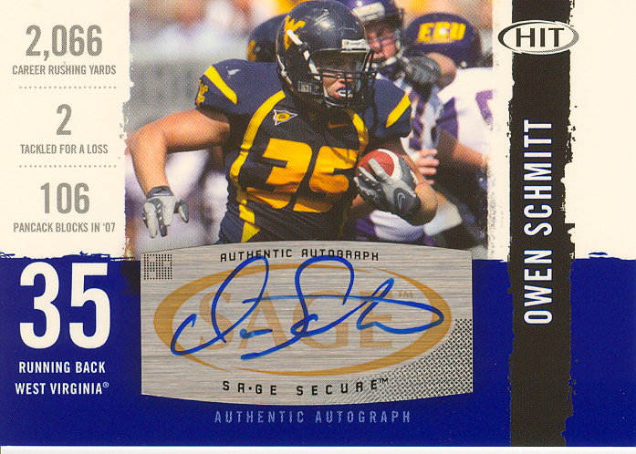 2008 SAGE HIT Autographs #A70 Owen Schmitt