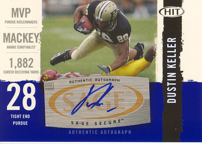 2008 SAGE HIT Autographs #A97 Dustin Keller