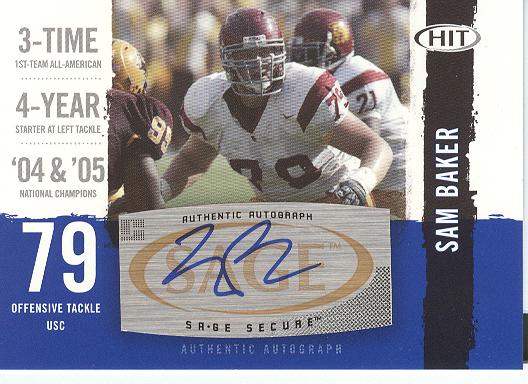 2008 SAGE HIT Autographs #A15 Sam Baker