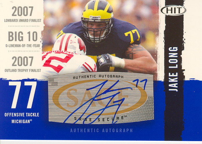 2008 SAGE HIT Autographs #A23 Jake Long