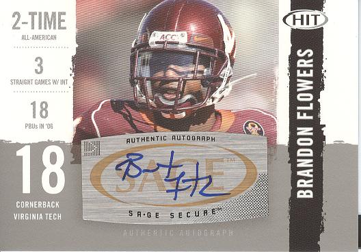 2008 SAGE HIT Autographs Silver #A41 Brandon Flowers