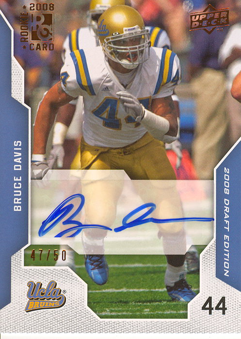 2008 Upper Deck Draft Edition Autographs Bronze #43 Bruce Davis