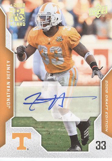 2008 Upper Deck Draft Edition Autographs #53 Jonathan Hefney