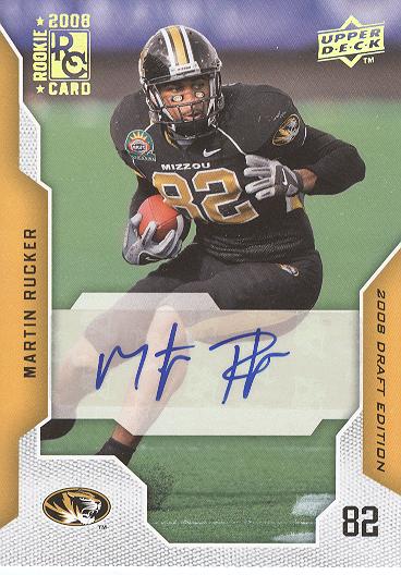 2008 Upper Deck Draft Edition Autographs #71 Martin Rucker