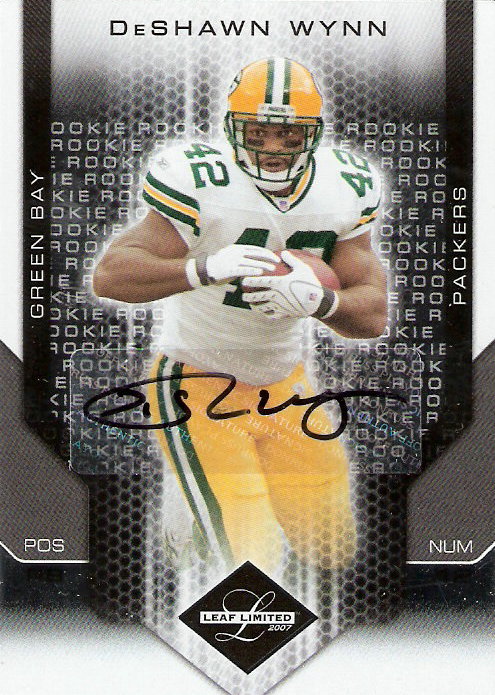 2007 Leaf Limited #285 DeShawn Wynn AU RC