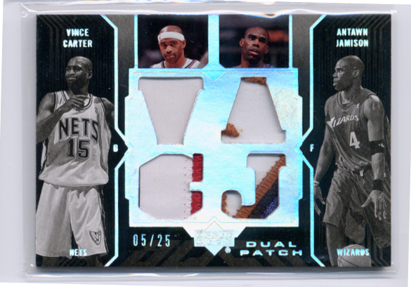 2006-07 UD Black Patches Dual #CJ Vince Carter/Antawn Jamison