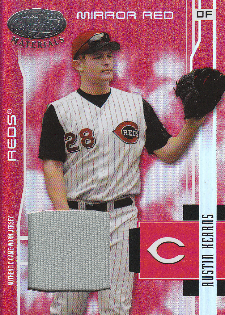 2003 Leaf Certified Materials Mirror Red Materials #50 Austin Kearns Jsy/250